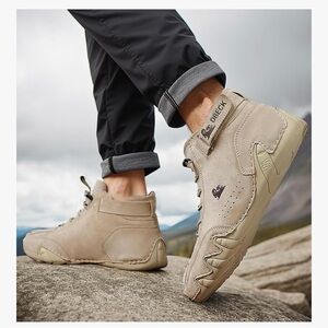 NEW Unisex suede Velcro leather Ankle Boots hiking waterproof  lightweight shoe